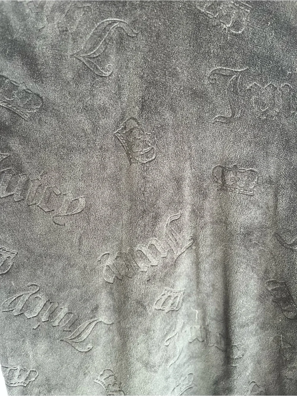 Juicy Couture Black Velour Lounge Pants | Sleepwear | Elastic Waist | Size L - Picture 4 of 4